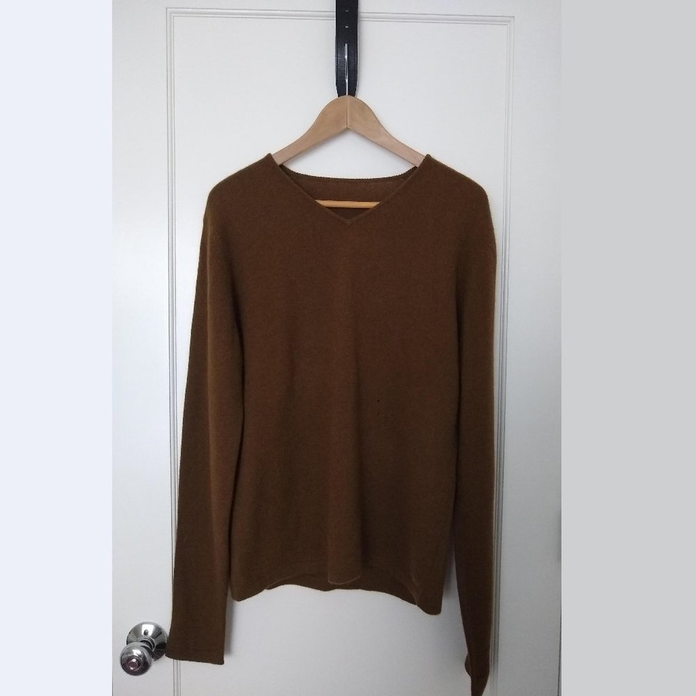 Brown V-Neck Sweater (Medium)